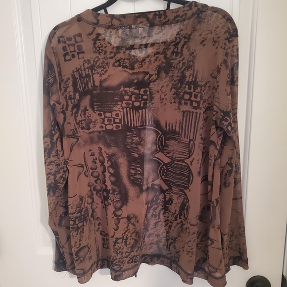 CHICO'S 100% NYLON BUTTON DOWN SHEER SWEATER - SIZE 3 (US L) - Picture 7 of 7